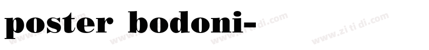 poster bodoni字体转换